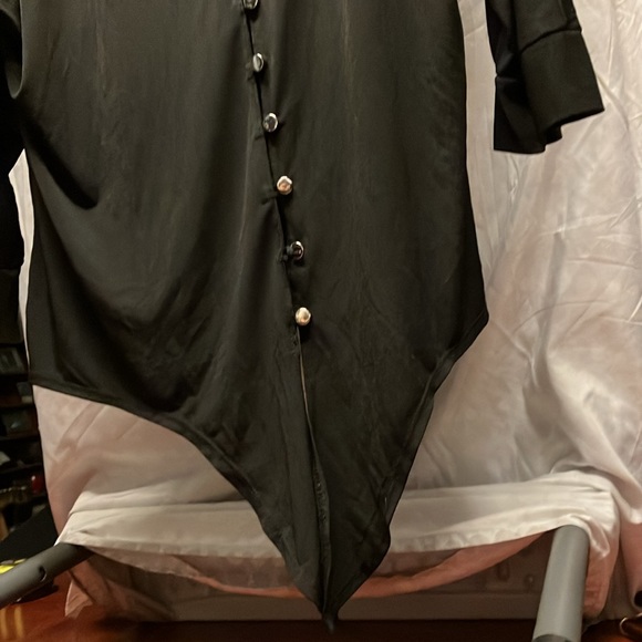 NY Collection Women’s 3/4-Length Long Sleeve Button Front Blouse - Picture 3 of 7